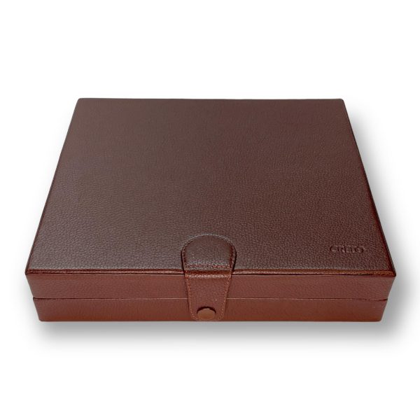 Humidor de viaje Credo de piel marrón