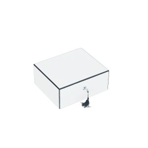 Humidor blanco lacado con rejilla interna para 50 puros