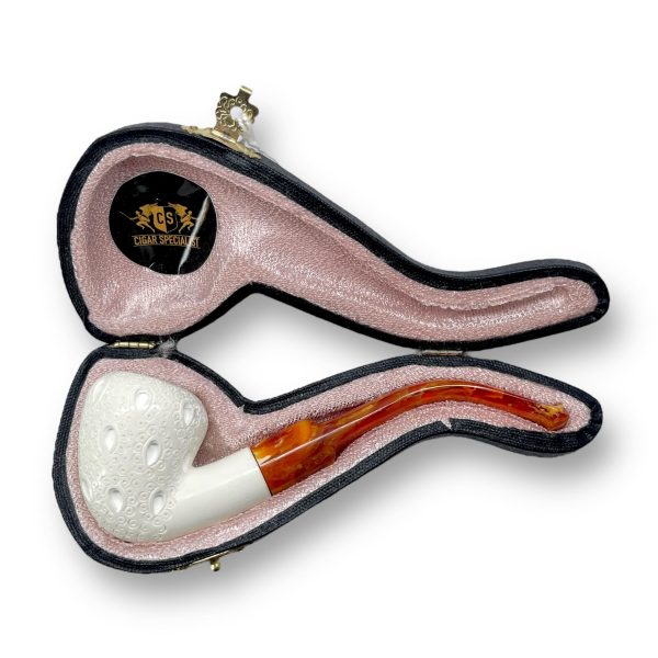 Pipa Cigar Specialist Espuma de Mar tallada (ambar) - Imagen 3