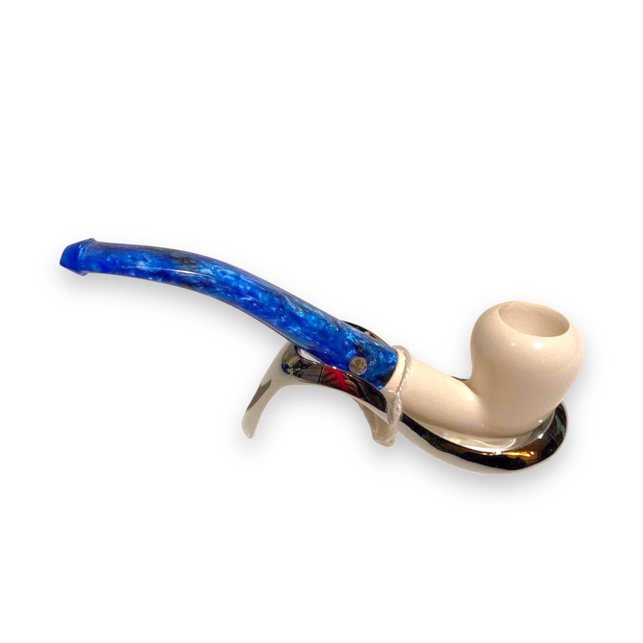 Pipa Cigar Specialist Espuma de Mar lisa (azul) - Imagen 2