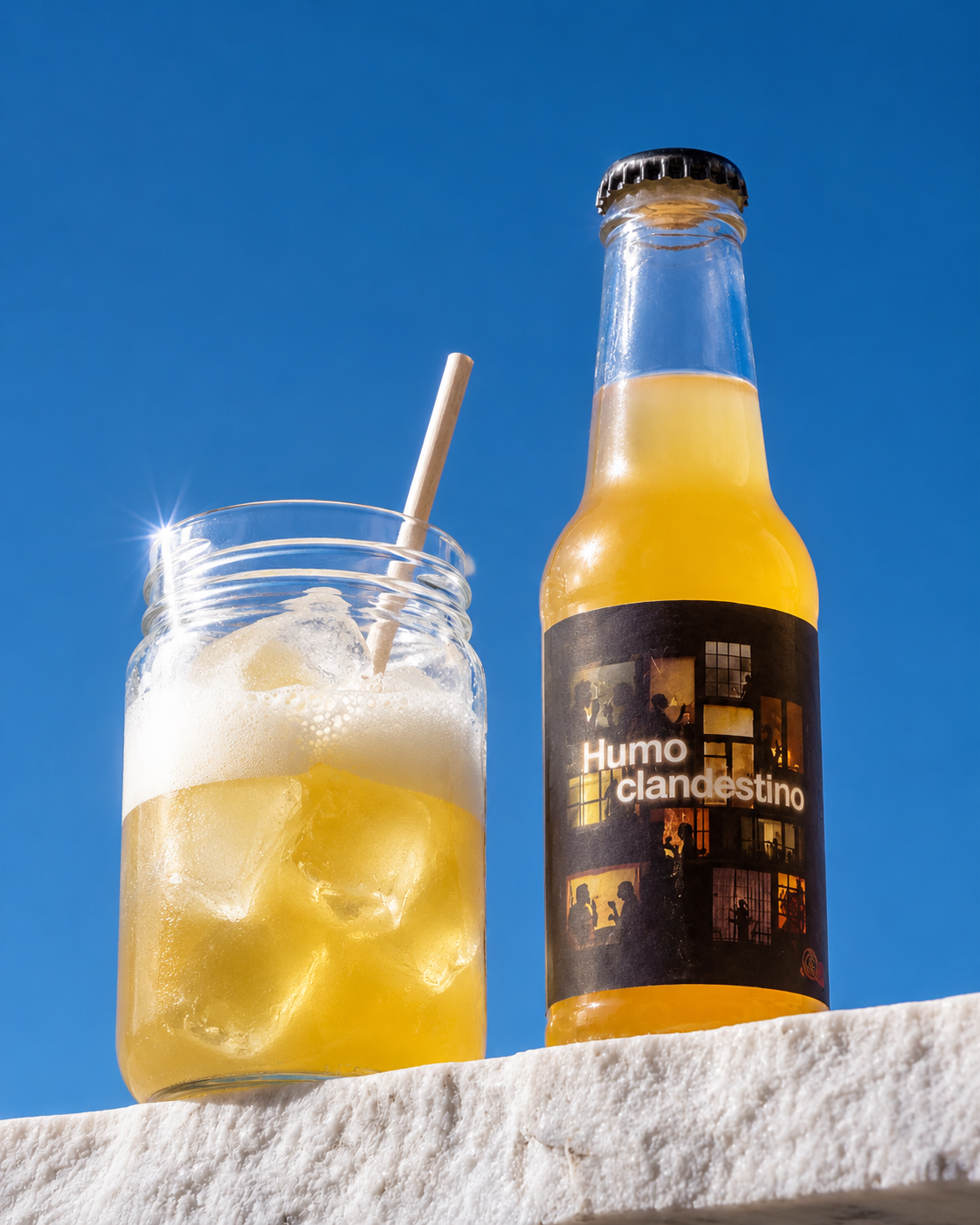 Coctel Humo CLandestino II y tarro (Foto veraniega)