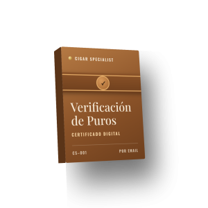 Verificación de Autenticidad de Puros · Certificado Cigar Specialist